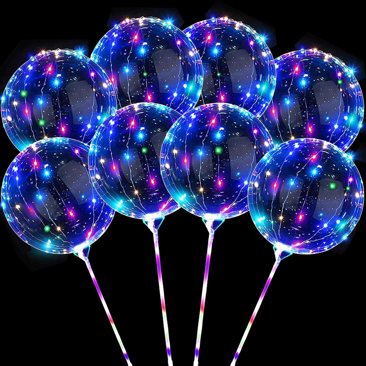 2 Pcs Blinking Led Light Up Balloon Stick