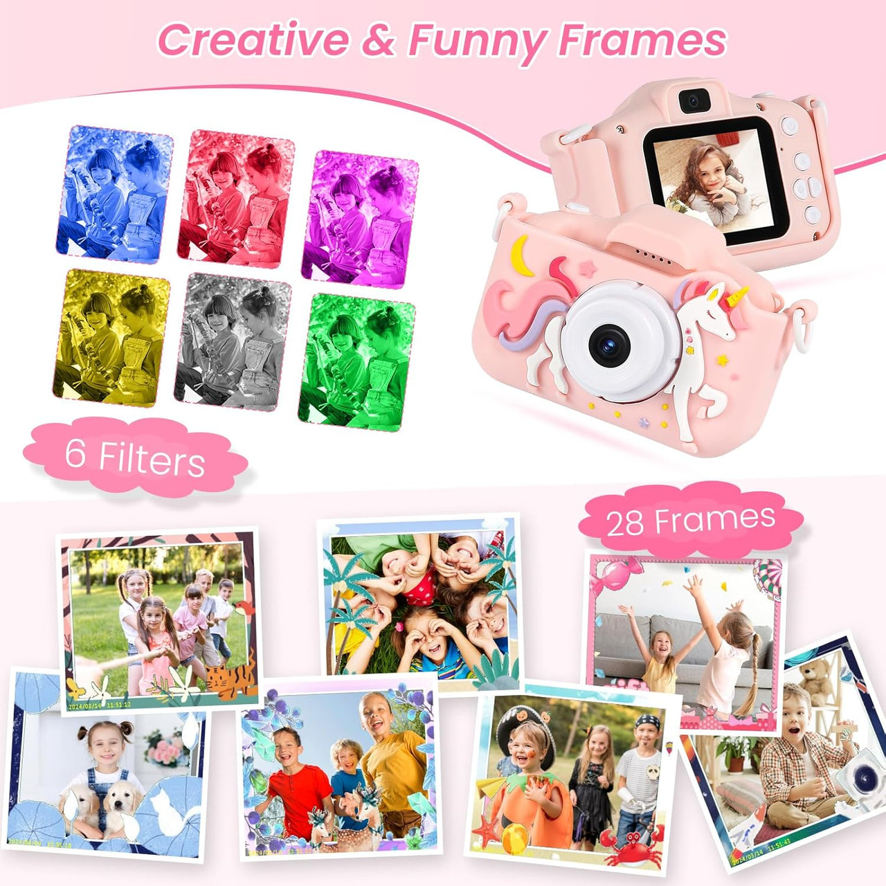 Kids Digital Camera With Silicone Protection Cover