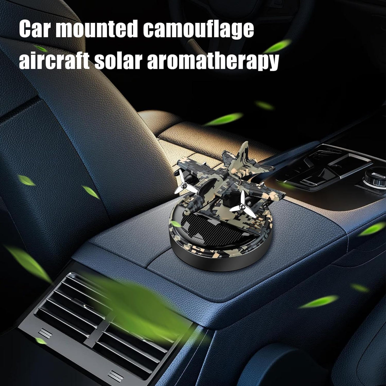 Fighter Jet Car Air Freshener Solar Energy