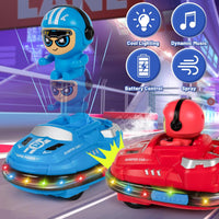 Thumbnail for 2 Pcs Mini RC Remote Control Bumper Car