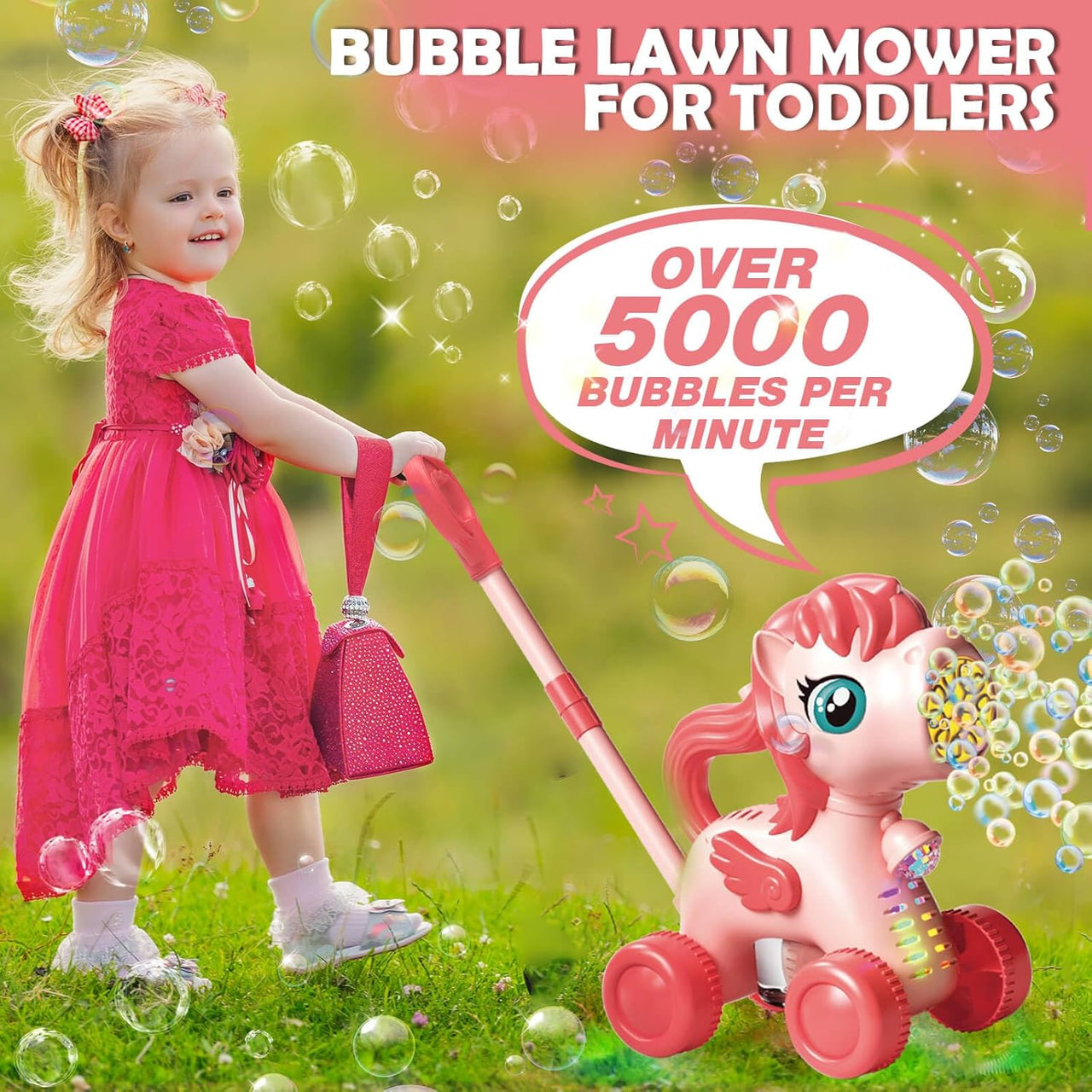 10 Hole Automatic Unicorn Bubble Horse