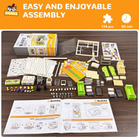 Thumbnail for 124 Pcs DIY Miniature Shopping Mart Block Set