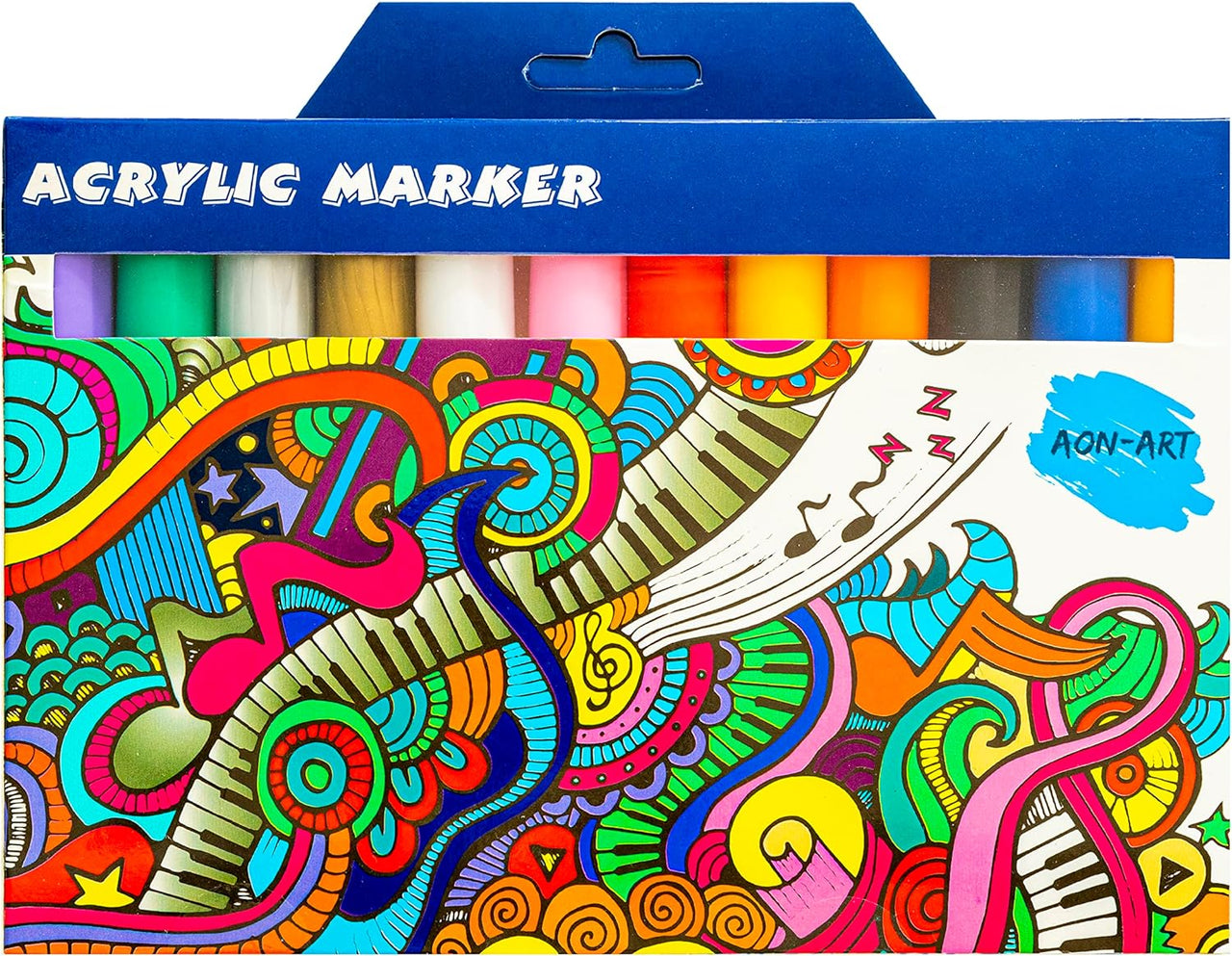 12 Pcs Acrylic Paint Markers Just Like A Posca