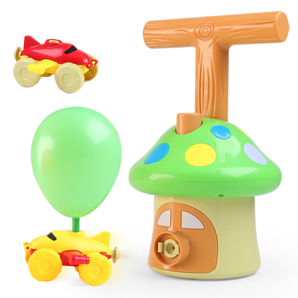 Air Powered Balloon Car Press Inertia Car Cartoon for Kids