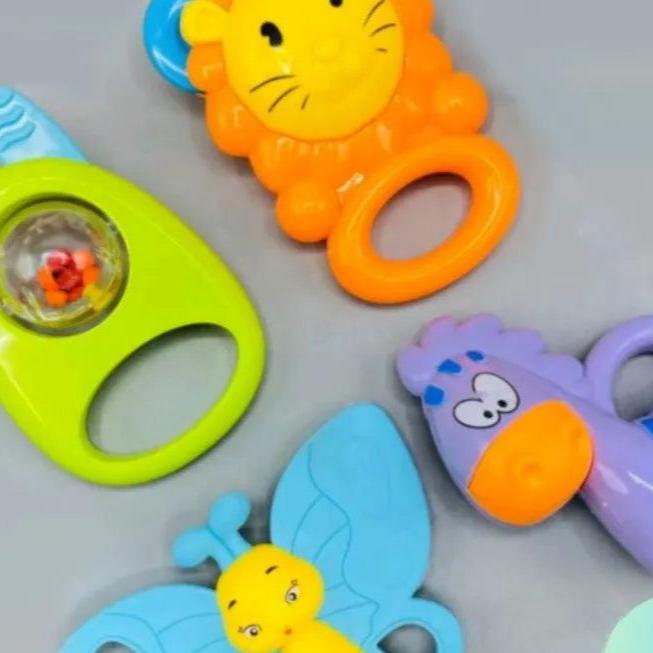 Animal Shaped Rattle Set 4 Pcs