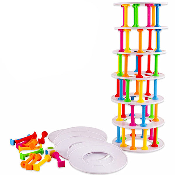 Wobbly Tower Collapse Stacking Stick Game