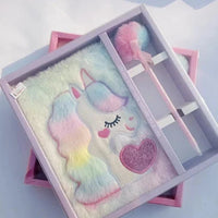 Thumbnail for Unicorn Plush Cover NoteBook