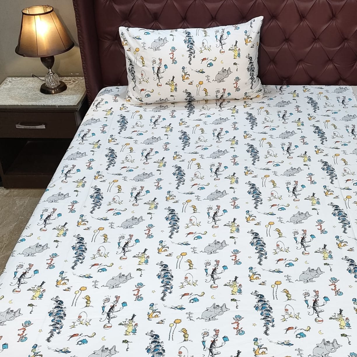 Anime Characters Kids Cotton Bed Sheets