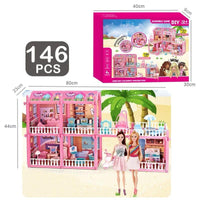 Thumbnail for DIY Lovely Assemble Barbie Villa Series 146 PCS