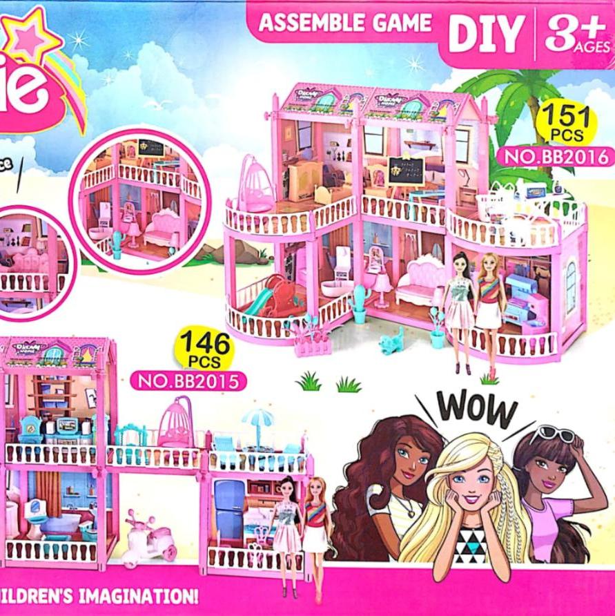 DIY Lovely Assemble Barbie Villa Series 146 PCS