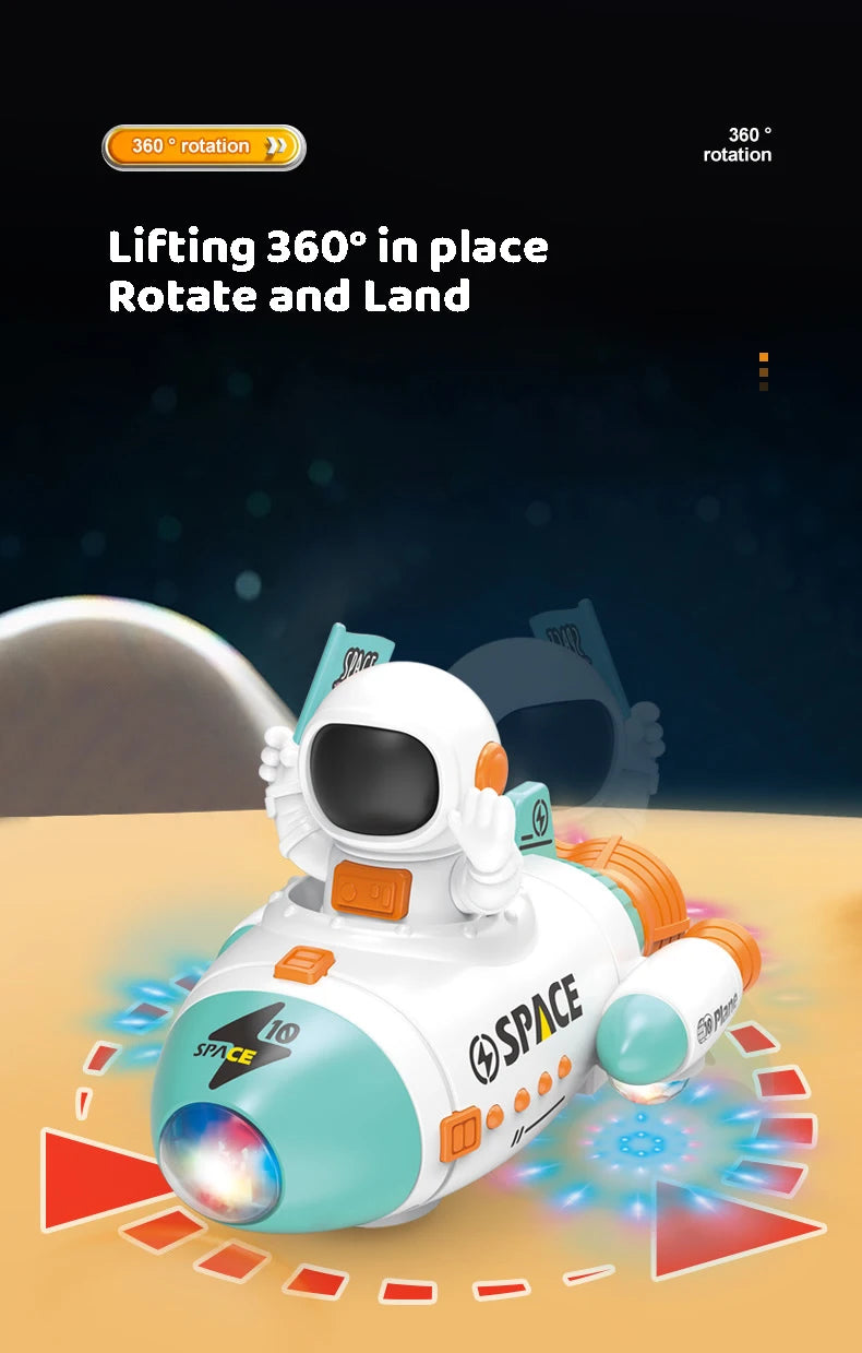 360 Rotation Space Rocket Robot