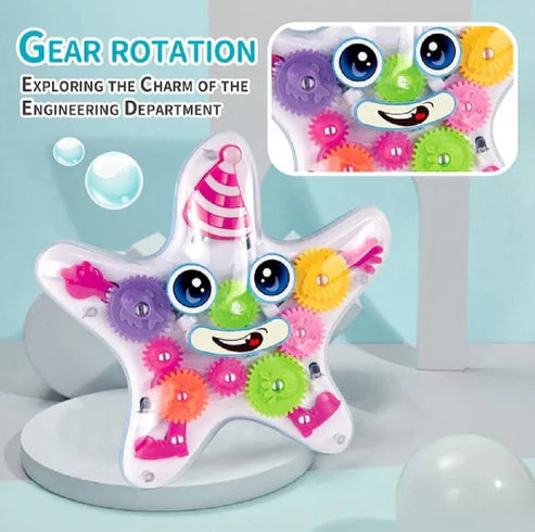 360 Rotating Gear Star Fish Bump And Go With Light And Sound