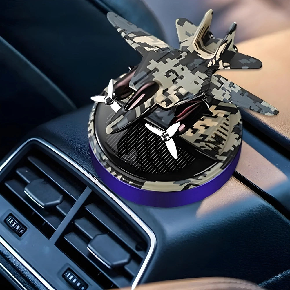 Fighter Jet Car Air Freshener Solar Energy