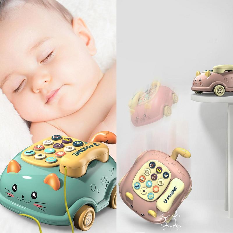 Toddlers Musical Cat Pull  Phone Toy