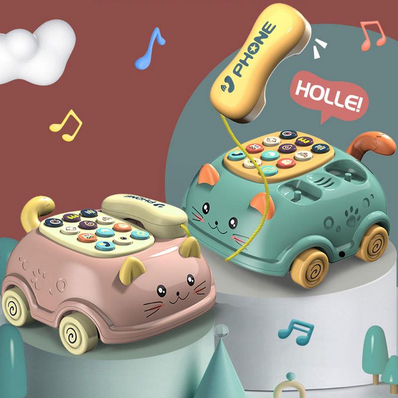 Toddlers Musical Cat Pull  Phone Toy