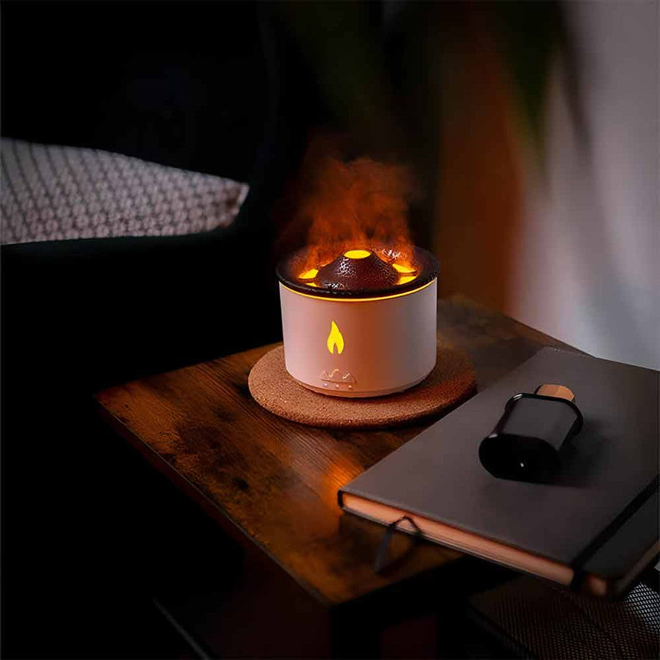 Ultrasonic Essential Volcano Flame Humidifier