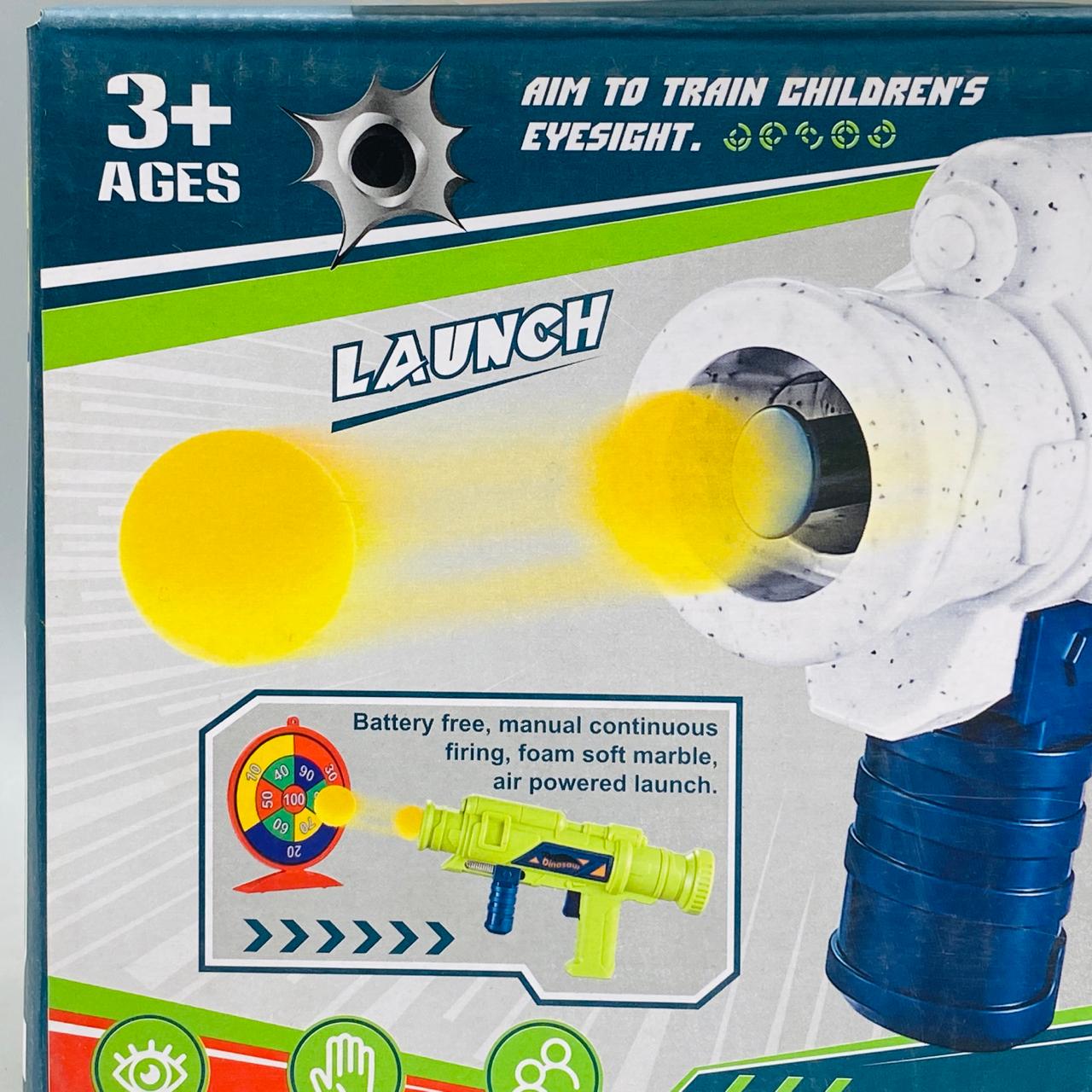 Goal Launcher Firing Power Gun Soft Projectile Gun with Target