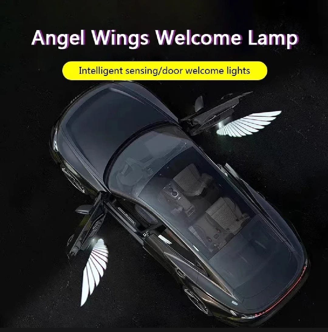 3D Car Angel Wing Logo LED Light 2 Pcs