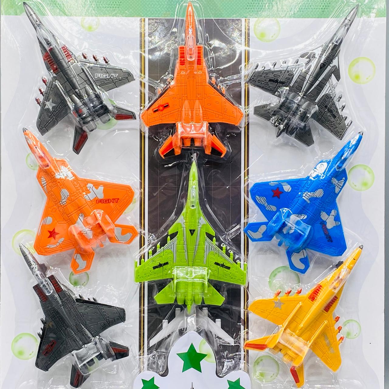 Pack of 8 Friction Fighter Jet