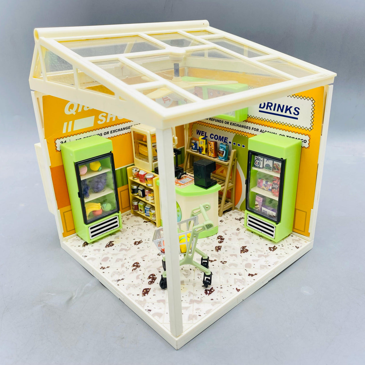 124 Pcs DIY Miniature Shopping Mart Block Set