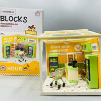 Thumbnail for 124 Pcs DIY Miniature Shopping Mart Block Set