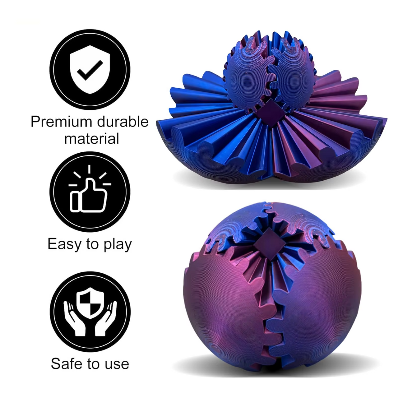 3D Gear Shape Changer Fidget Ball