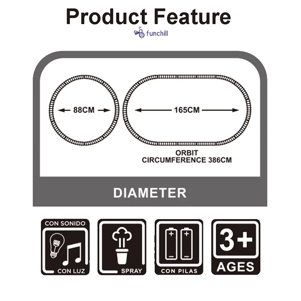 Electric Train Set with Smoke Light And Sound