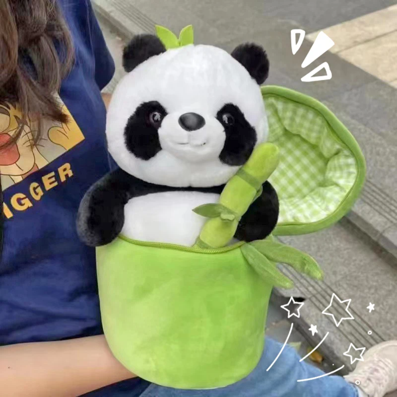 30cm Panda Cushion Bamboo Pillows Plush Toy