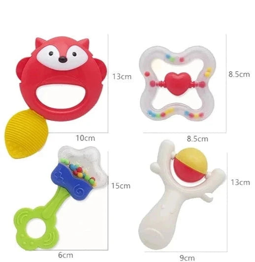 Shaking Bell Baby Rattle (Set of 4)