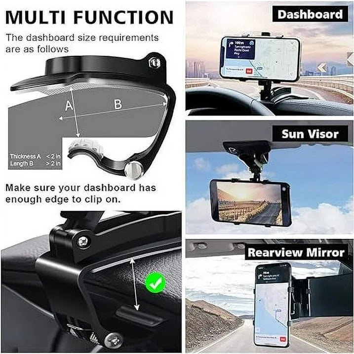 360 Degree Rotation Dashboard Phone Holder