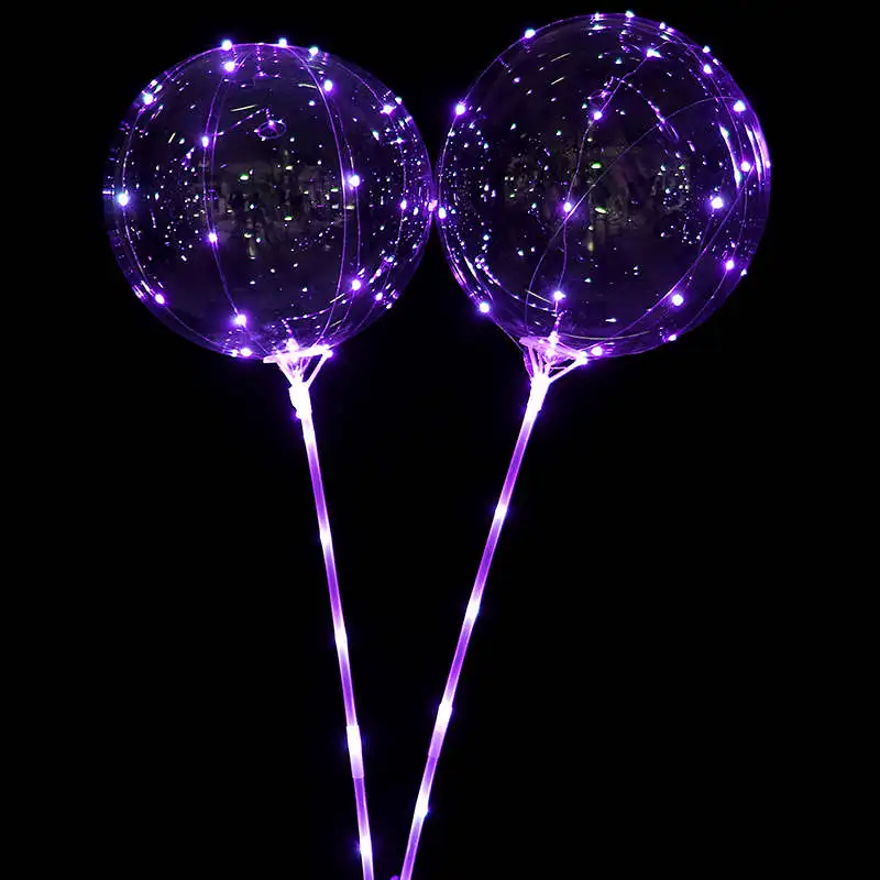 2 Pcs Blinking Led Light Up Balloon Stick