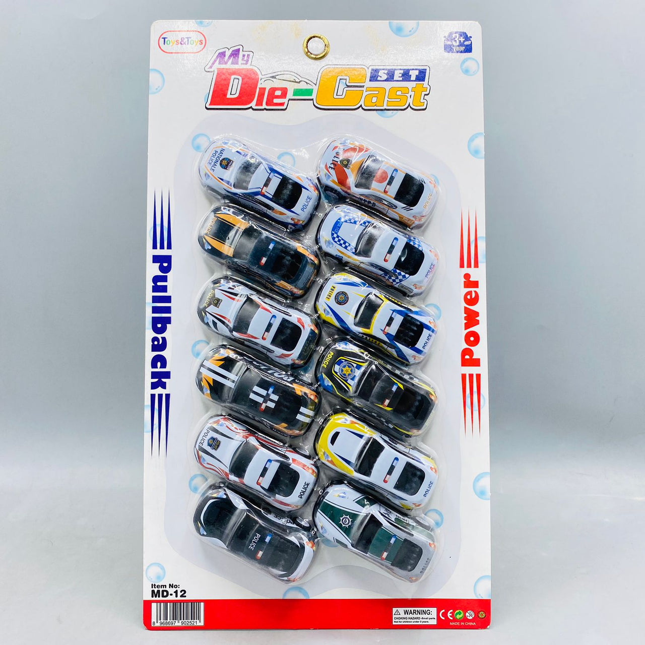 Police Car Set 12 Pcs