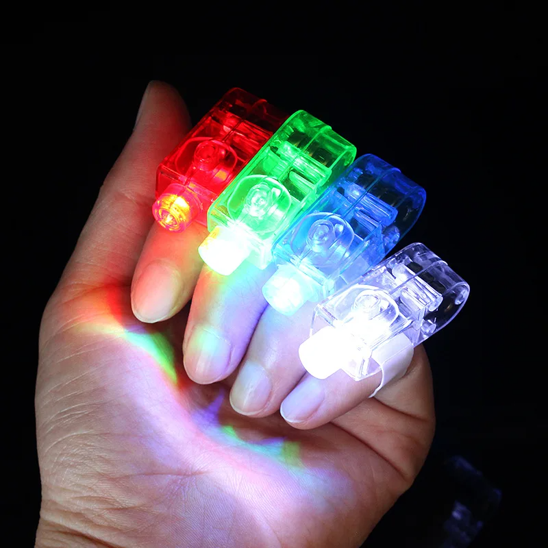 Pack of 4 Projector Light Up Rings LED Finger Lights