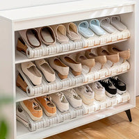 Thumbnail for 2Pcs Folding Double Layer Shoe Rack