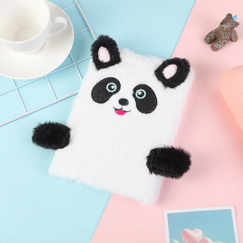 Panda Theme Plush Cover NoteBook