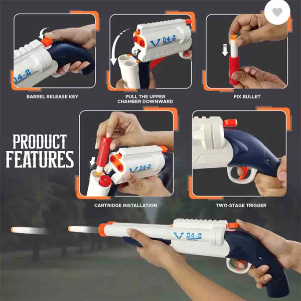 Double Tube Soft Bullet Long Distance Shooting Gun