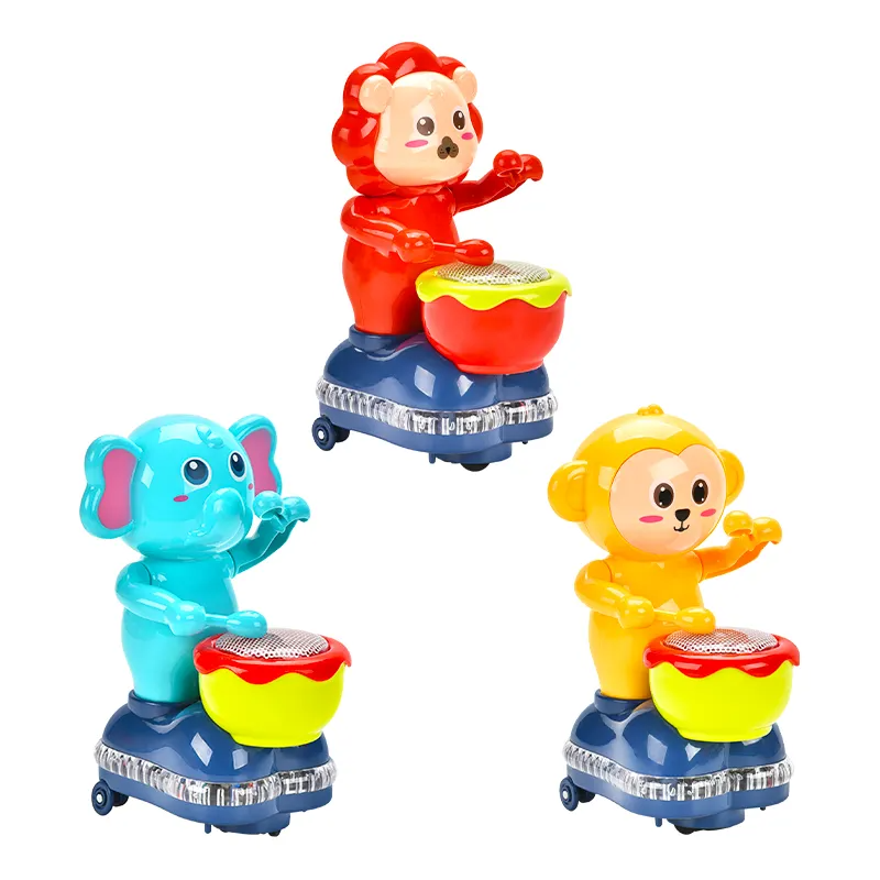 Battery Operated Cartoon Drum Toy