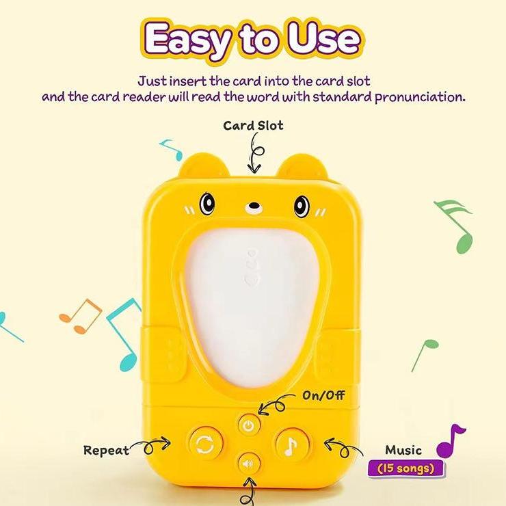 Bear Shape Early Development Card Reading Learning Device