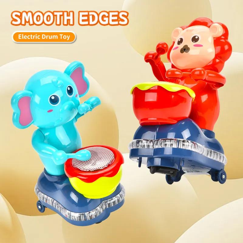 Battery Operated Cartoon Drum Toy