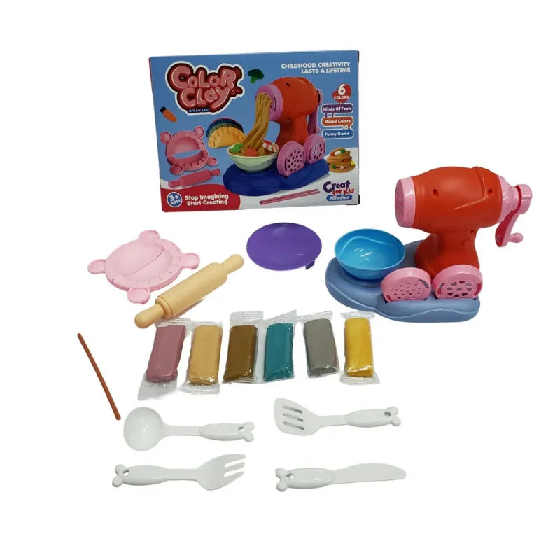 Play Dough Color Clay Noodles Maker Machine Set