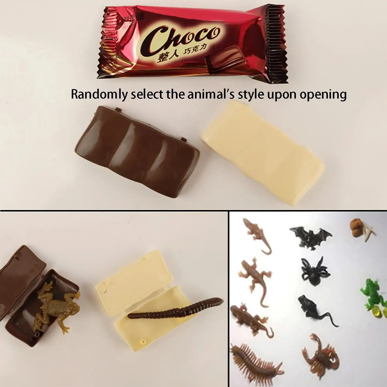 3Pcs Choco Chocolate Animal Prank Toy