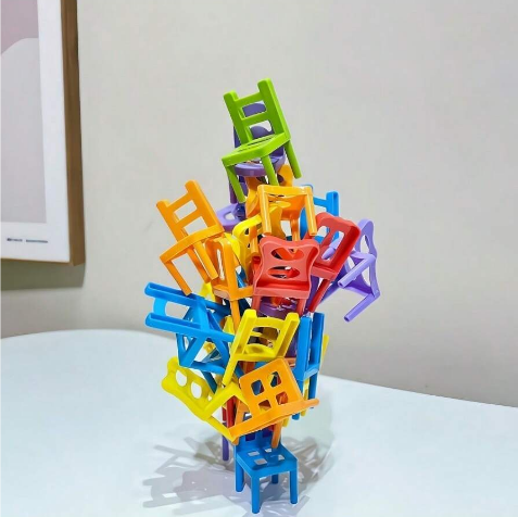 36 Pieces Acrobatic Colorfull Stacking Chair Block