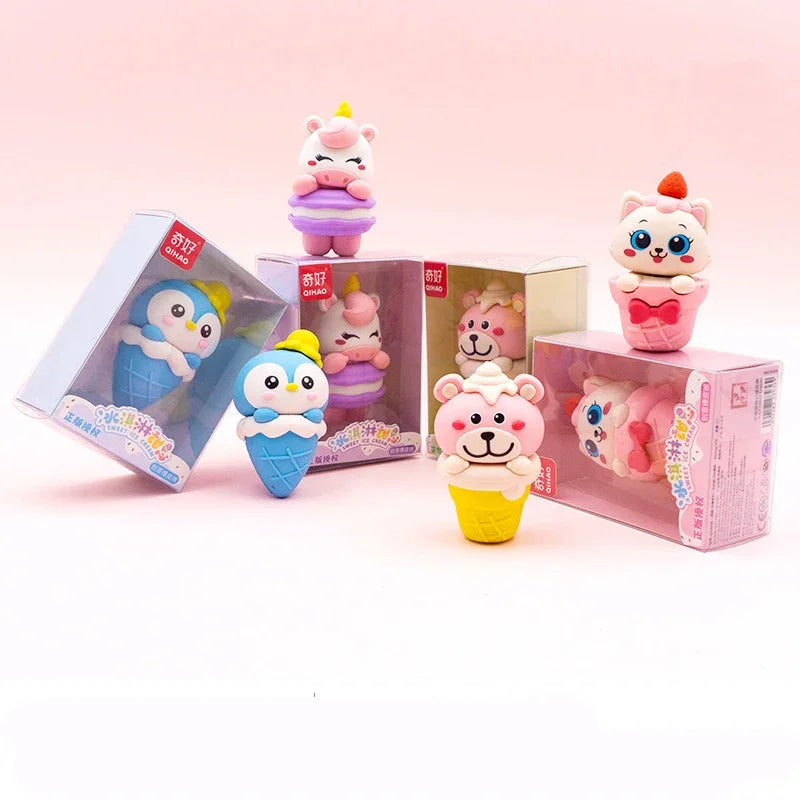 Animal Design Ice Cream Shape Eraser