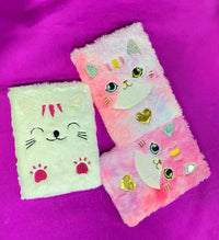 Thumbnail for Cat Theme Plush Cover NoteBook