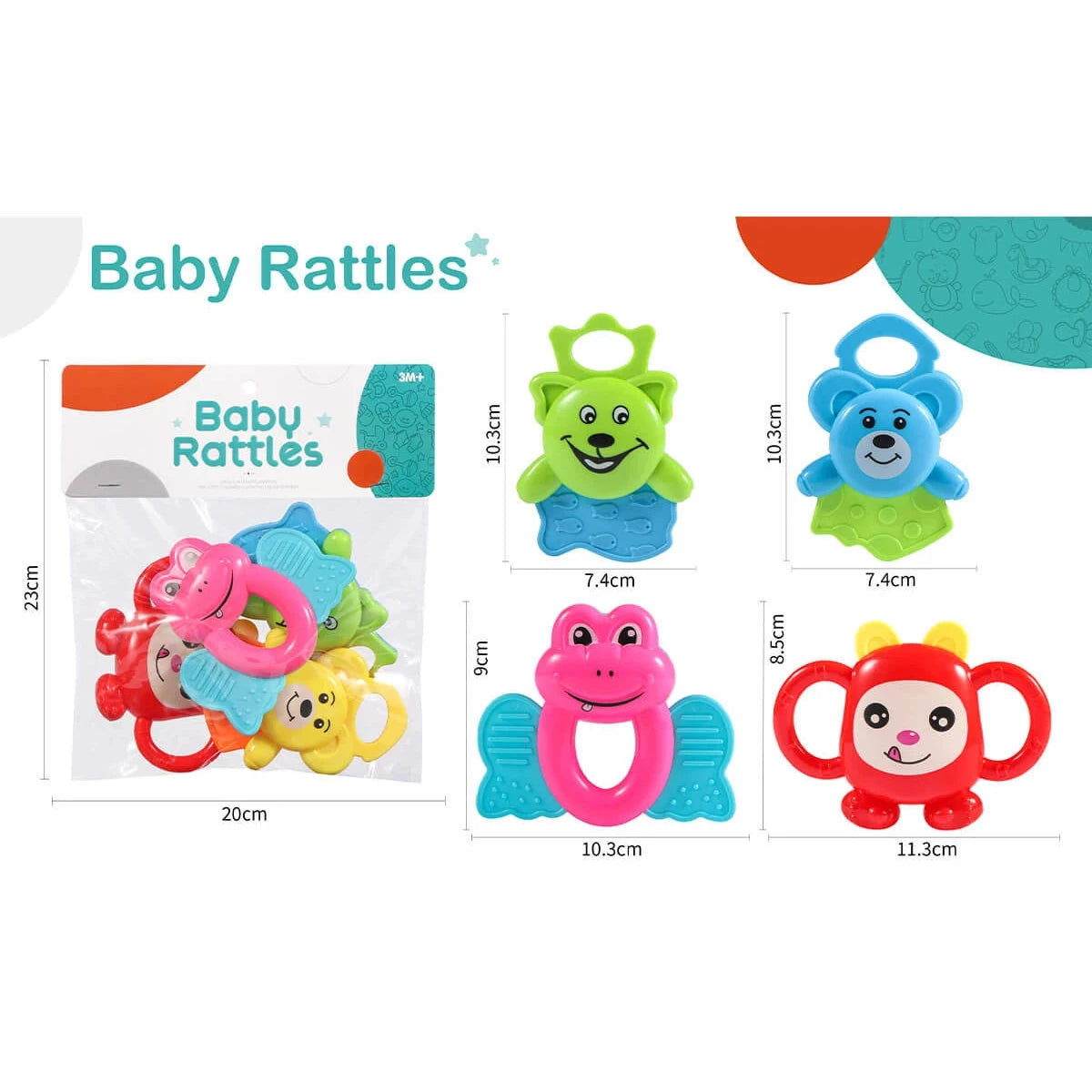 Baby Rattles Set 4 PCS