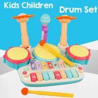 Thumbnail for 5 In 1 Drum Set With Microphone Piano