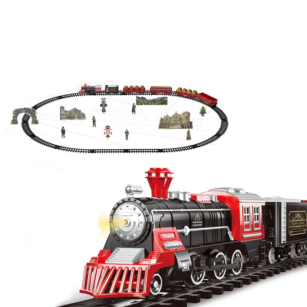 Battery Operated Electric Metal Train Set With Spray