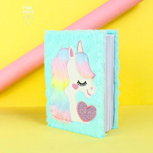 Unicorn Plush Cover NoteBook