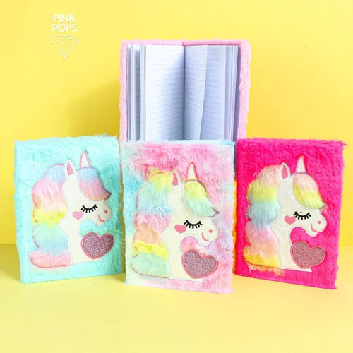 Unicorn Plush Cover NoteBook