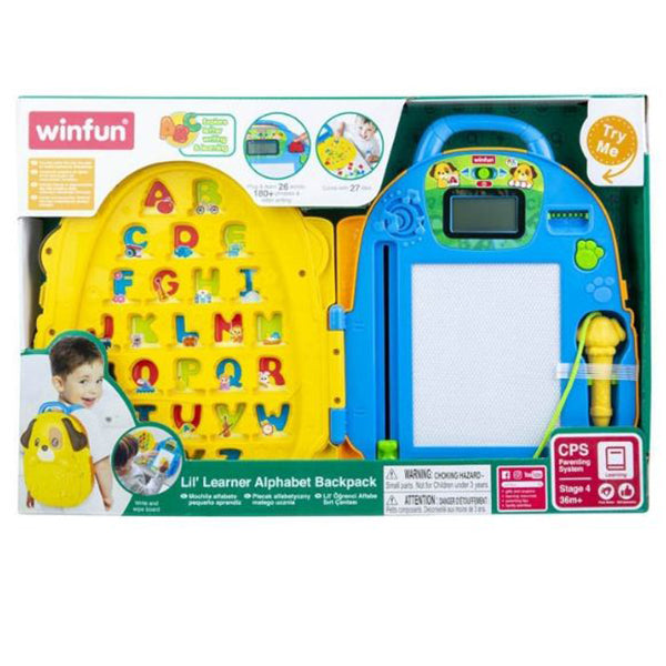 winfun learner alphabet backpack